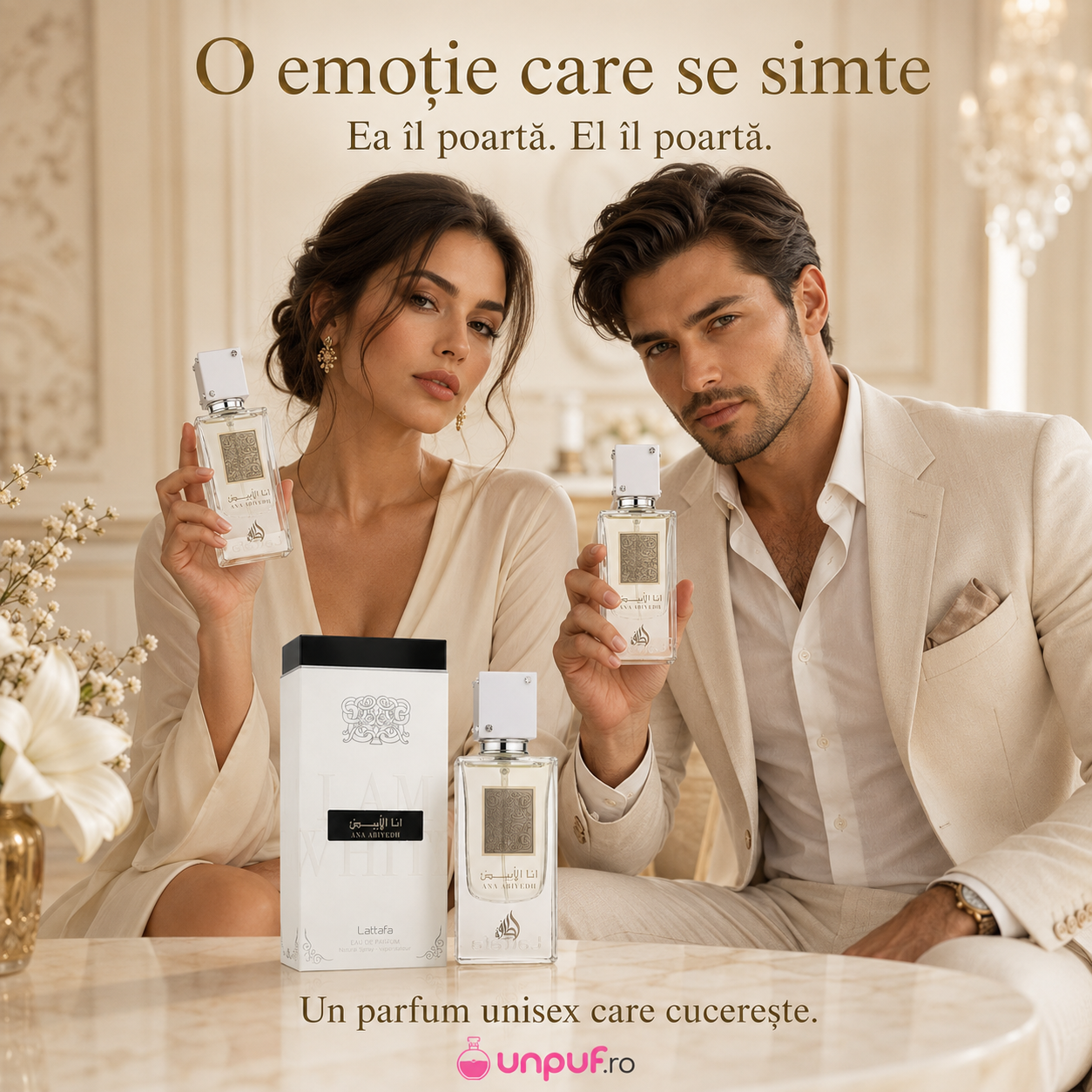 Ana Abiyedh White Lattafa parfum unisex pentru ea și pentru el